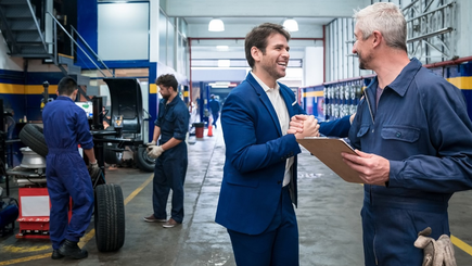 zwei Mitarbeiter in der Industrie